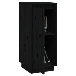 Berkfield Home Sideboards 2 pcs Black 31.5x34x75 cm Solid Wood Pine - thumbnail 4