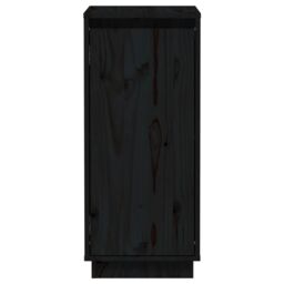 Berkfield Home Sideboards 2 pcs Black 31.5x34x75 cm Solid Wood Pine - thumbnail 6