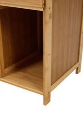 H&O Direct Wooden Nightstand Storage Cabinet in Brown - thumbnail 5