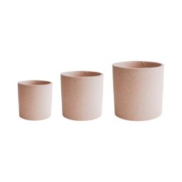 Ivyline Valetta Blush Terrazzo Planter Set of 3 Premium Glaze in Light Pink - thumbnail 6