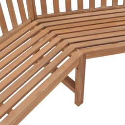 Berkfield Home Garden Corner Bench 185x185x90 cm Solid Teak Wood in Brown - Size: 185 x 185 x 90 cm - thumbnail 5