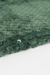 OHS 4 Pack of Waffle Fleece Square Cushion Covers in Dark Green - Size: 45 cm x 45 cm - thumbnail 3