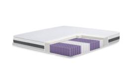The White Stone Pocket Spring & Memory Mattress, 20cm high - 100 x 190 cm in White - Size: Small Single