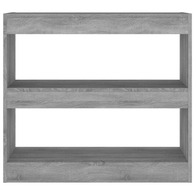 Berkfield Home Decorative Book Cabinet/Room Divider Grey Sonoma 80x30x72 cm - Size: 80 x 30 x 72 cm - image 1