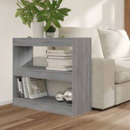 Berkfield Home Decorative Book Cabinet/Room Divider Grey Sonoma 80x30x72 cm - Size: 80 x 30 x 72 cm - thumbnail 6