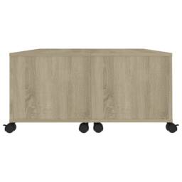 Berkfield Home Durable Coffee Table Sonoma Oak 75x75x38 cm Engineered Wood in Brown - Size: 75 x 75 x 38 cm - thumbnail 6