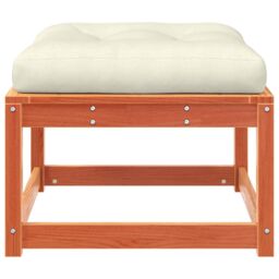 Berkfield Home Garden Footstool with Cushions Wax Brown Solid Wood Pine - thumbnail 5