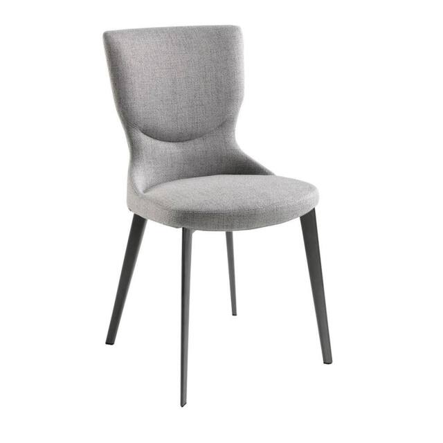 Angel Cerda Grey Fabric Dining Chair, Anthracite Stainless Steel - image 1