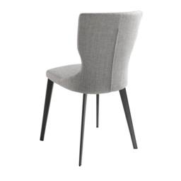 Angel Cerda Grey Fabric Dining Chair, Anthracite Stainless Steel - thumbnail 6