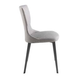 Angel Cerda Grey Fabric Dining Chair, Anthracite Stainless Steel - thumbnail 5