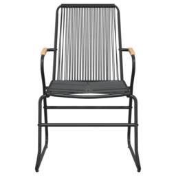 Berkfield Home 3 Piece Garden Dining Set Black PVC Rattan - thumbnail 6