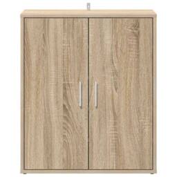 Berkfield Home Shoe Cabinet Sonoma Oak 60x35x70 cm Engineered Wood in Light Tan - Size: 60 x 35 x 70 cm - thumbnail 5