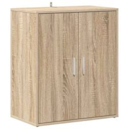 Berkfield Home Shoe Cabinet Sonoma Oak 60x35x70 cm Engineered Wood in Light Tan - Size: 60 x 35 x 70 cm - thumbnail 3