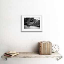 "Artery8 Wall Art Print Skateboarder Halfpipe Drop Framed in White - Size: W7"" x H9""" - thumbnail 2
