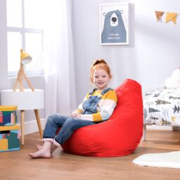 icon Kids High Back Bean Bag Red Indoor Outdoor Childrens Bean Bags - thumbnail 2