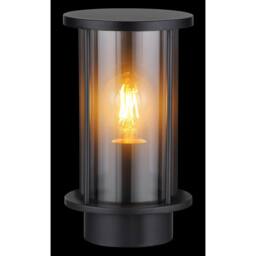 Netlighting Gracey Outdoor Wall Lantern Matt Black IP54 Smoke Glass Shade 1x E27 - thumbnail 5