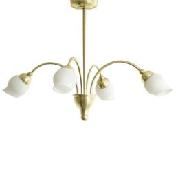 Netlighting Rimini Pendant 4 Light G9 Satin Brass in Gold