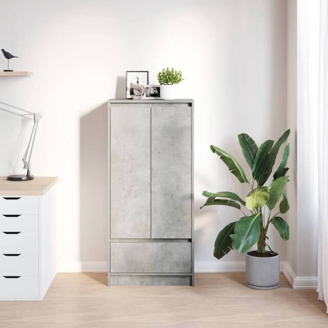 Berkfield Home Durable Cabinet with Drawer Concrete Grey 55.5x34x119.5 cm Engine - image 1