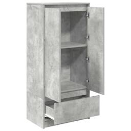 Berkfield Home Durable Cabinet with Drawer Concrete Grey 55.5x34x119.5 cm Engine - thumbnail 5
