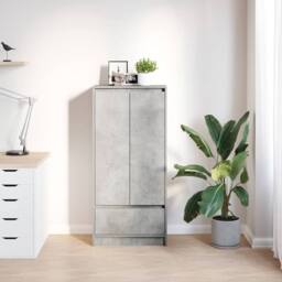 Berkfield Home Durable Cabinet with Drawer Concrete Grey 55.5x34x119.5 cm Engine - thumbnail 1