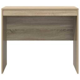 Berkfield Home Modern Writing Desk Sonoma oak Particle board 90 x 50 x 76 cm Simple in Light Brown - thumbnail 5