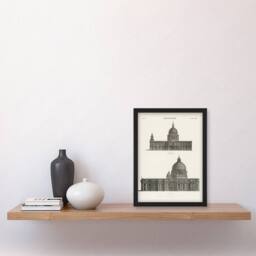 Artery8 Vintage Encyclopaedia Britannica Framed Wall Art St Paul St Peters in White - Size: A4 - thumbnail 2