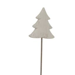 Lemon Pavilion Furniture and Decor Large Whitewashed Rustic Tree on Stand - Metal - L12xW17xH57cm - White - thumbnail 2