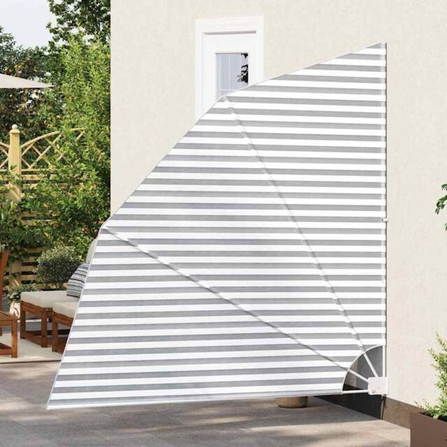 Berkfield Home Modern Balcony Privacy Screen Anthracite & white 210 x 210 cm Fabric in Grey - image 1