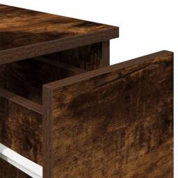 Berkfield Home Bedside Cabinet with Drawer Smoked Oak 20x36x60 cm in Brown - Size: 20 x 36 x 60 cm - thumbnail 8