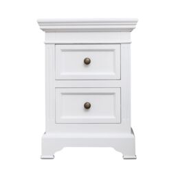 Melody Maison Large White 7 Drawer Chest Of Drawers & Pair Of Bedside Tables - Daventry White Range - thumbnail 1