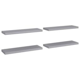 Berkfield Home Floating Wall Shelves 4 pcs Grey 80x23.5x3.8 cm MDF - thumbnail 1