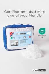 Homescapes Luxury Hotel Soft as Down Super Microfibre 2.5 Tog Summer Duvet in White - Size: Super King - thumbnail 5