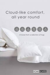Homescapes Luxury Hotel Soft as Down Super Microfibre 2.5 Tog Summer Duvet in White - Size: Super King - thumbnail 6
