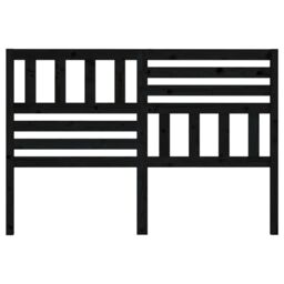 Berkfield Home Bed Headboard Black 146x4x100 cm Solid Wood Pine - Size: 146 x 4 x 100 cm - thumbnail 4