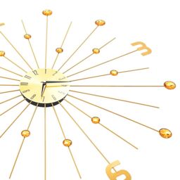 Berkfield Home Wall Clock Metal 70 cm Golden in Gold - thumbnail 5
