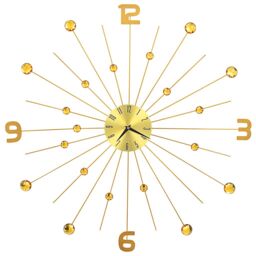 Berkfield Home Wall Clock Metal 70 cm Golden in Gold - thumbnail 2