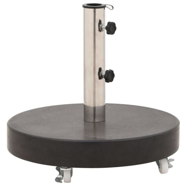 Berkfield Home Parasol Base Granite 30 kg Round Black - image 1