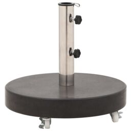 Berkfield Home Parasol Base Granite 30 kg Round Black - thumbnail 1