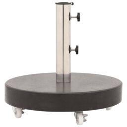 Berkfield Home Parasol Base Granite 30 kg Round Black - thumbnail 3