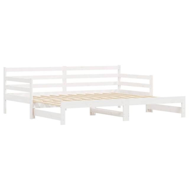 Berkfield Home Beautiful Daybed with Trundle White 90x200 cm Solid Wood Pine - image 1