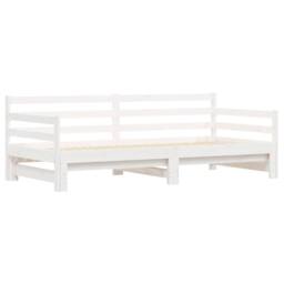 Berkfield Home Beautiful Daybed with Trundle White 90x200 cm Solid Wood Pine - thumbnail 5