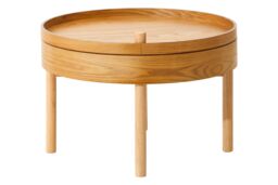 Orsina Versatile Revolving Top Side Table, Industrial Design Bedroom Table, Everyday Use Side Table For Lounge in Natural - thumbnail 4