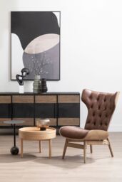 Orsina Versatile Revolving Top Side Table, Industrial Design Bedroom Table, Everyday Use Side Table For Lounge in Natural - thumbnail 5