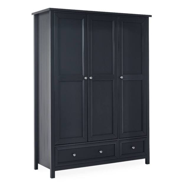Cheshire Premium Solace 3 Door Combination Wardrobe in Anthracite in Dark Grey - image 1