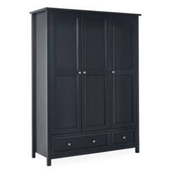 Cheshire Premium Solace 3 Door Combination Wardrobe in Anthracite in Dark Grey - thumbnail 1