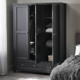 Cheshire Premium Solace 3 Door Combination Wardrobe in Anthracite in Dark Grey - thumbnail 4