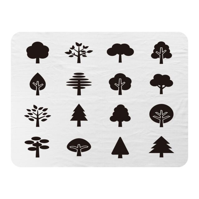 Benjamin Tate Design Tree Silhouette Illustrations Designer Blanket in Natural - Size: 120 cm x 150 cm - image 1