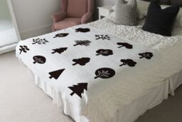Benjamin Tate Design Tree Silhouette Illustrations Designer Blanket in Natural - Size: 120 cm x 150 cm - thumbnail 4