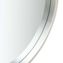 Berkfield Home Wall Mirror with Strap 50 cm Silver - thumbnail 3