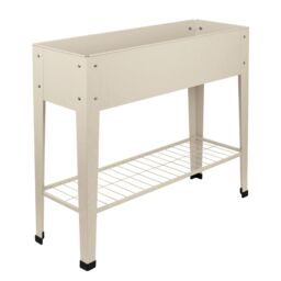 Harbour Housewares Elevated Raised Garden Bed with Legs & Storage Shelf in Beige - thumbnail 1